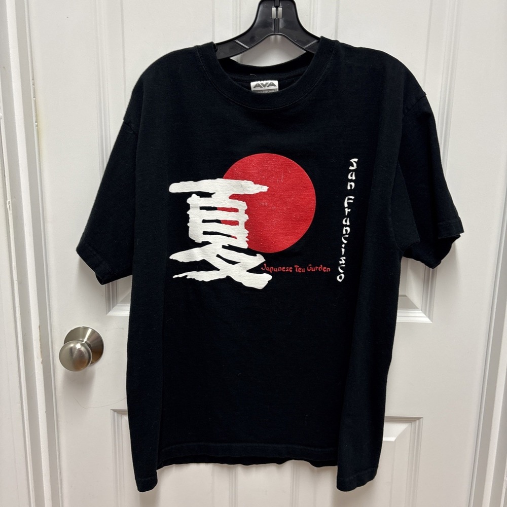 Vintage Black Japanese Tea Garden San Francisco Souvenir T-shirt‎ - Large